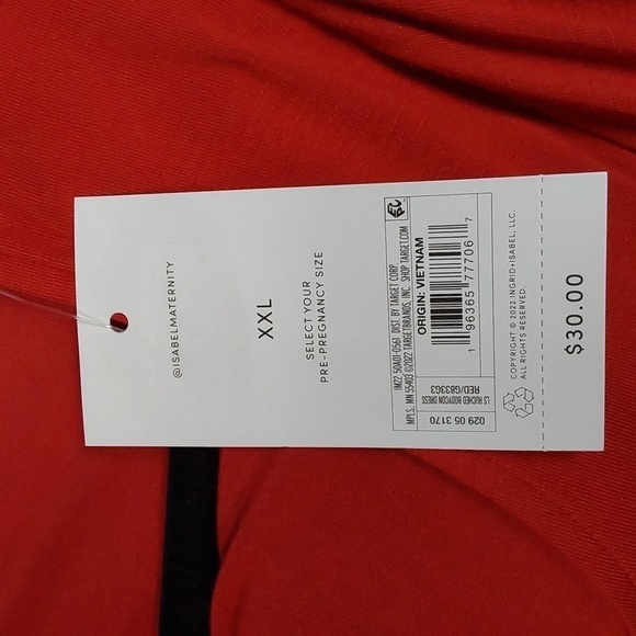 Long Sleeve Rushed Bodycon Maternity Dress | Isabel Maternity | XX Large - Picture 9 of 10